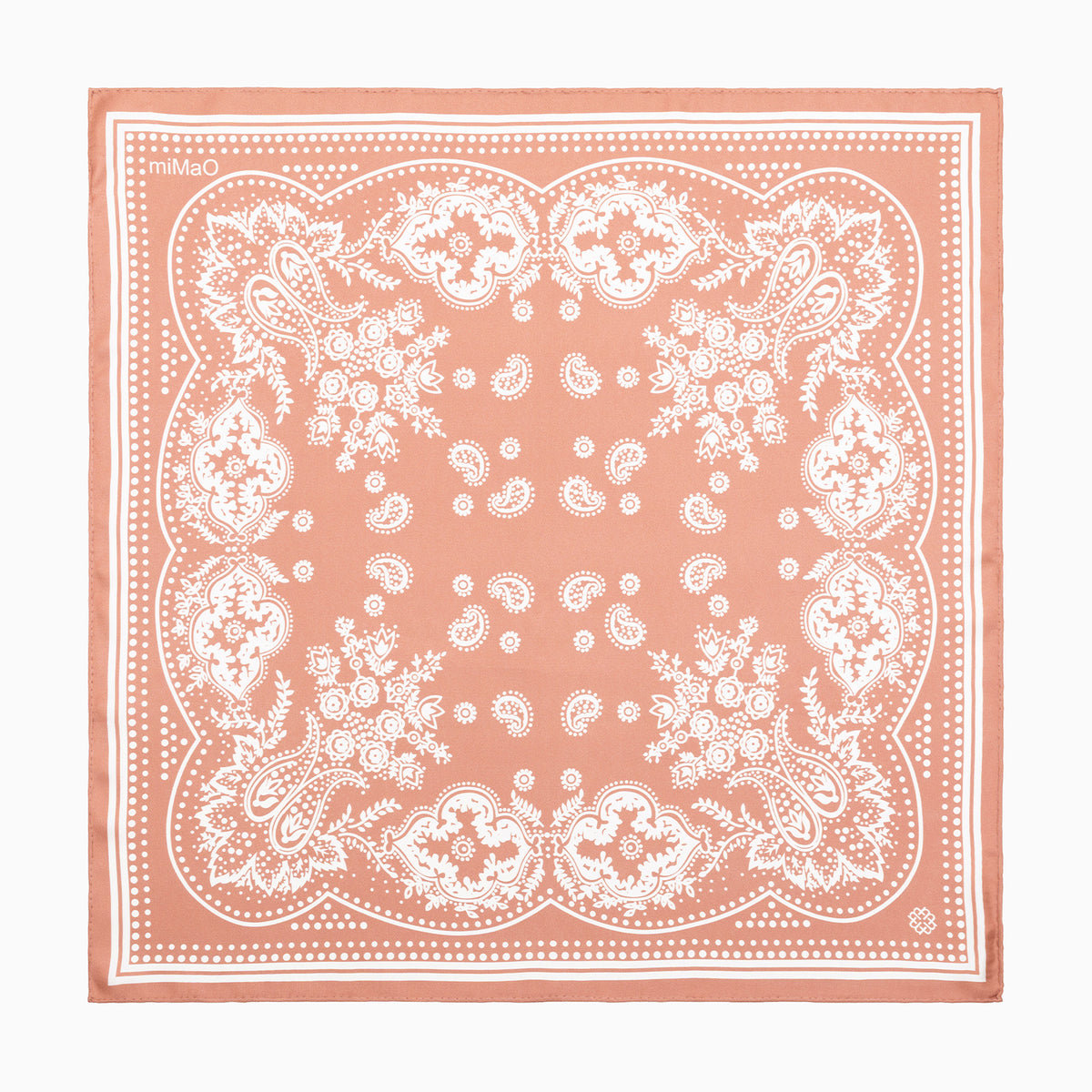 PAÑUELO PRISMA - Pañuelo 100% seda con estampado en tonos rosados