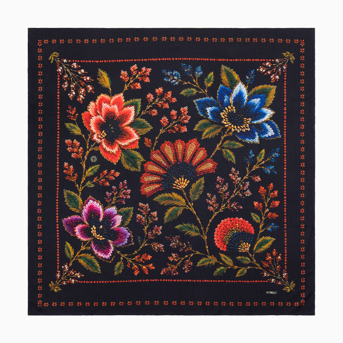 PAÑUELO PETALIA - Pañuelo 100% lana con con estampado floral
