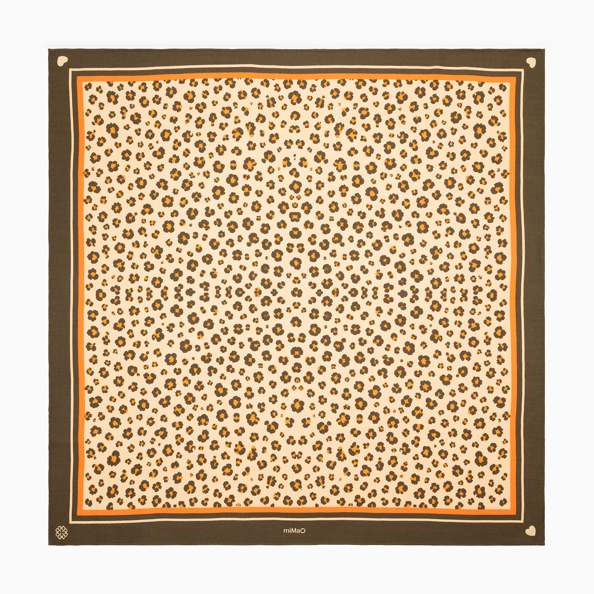 PAÑUELO PAO - Pañuelo de lana y seda con estampado LEOPARDO