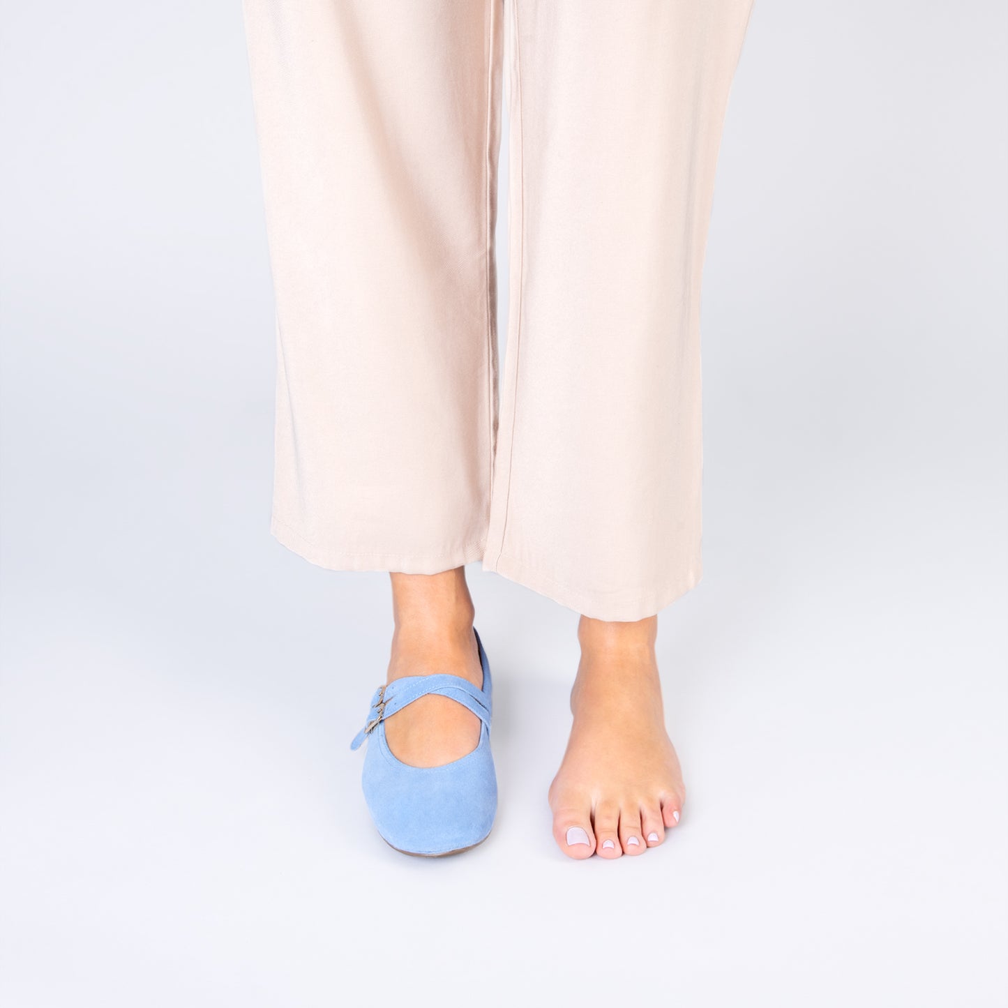 AMAPOLA – BAILARINA PLANA BARESOFT AZUL