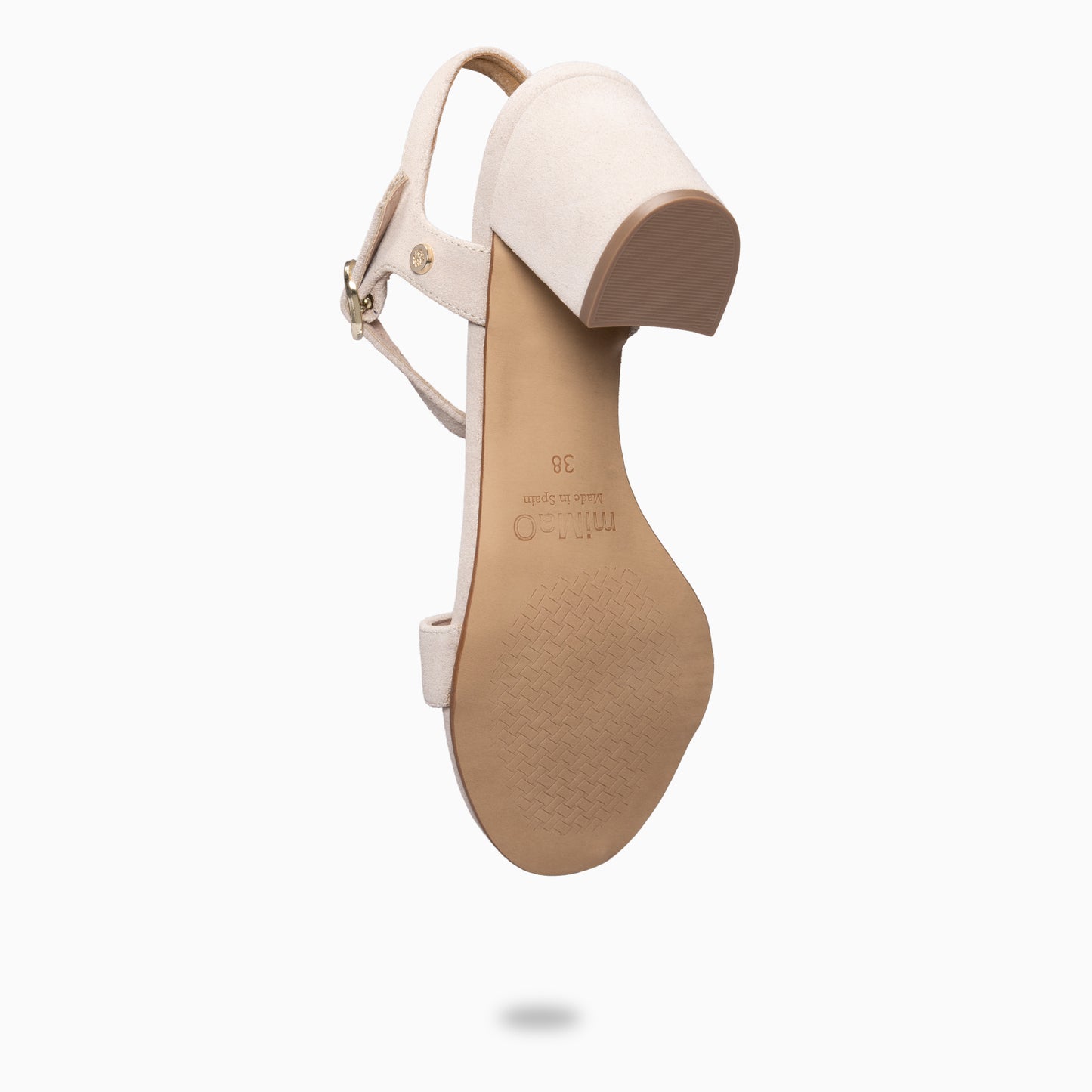 KEILA - Sandalias de Tacón Medio de Ante BEIGE