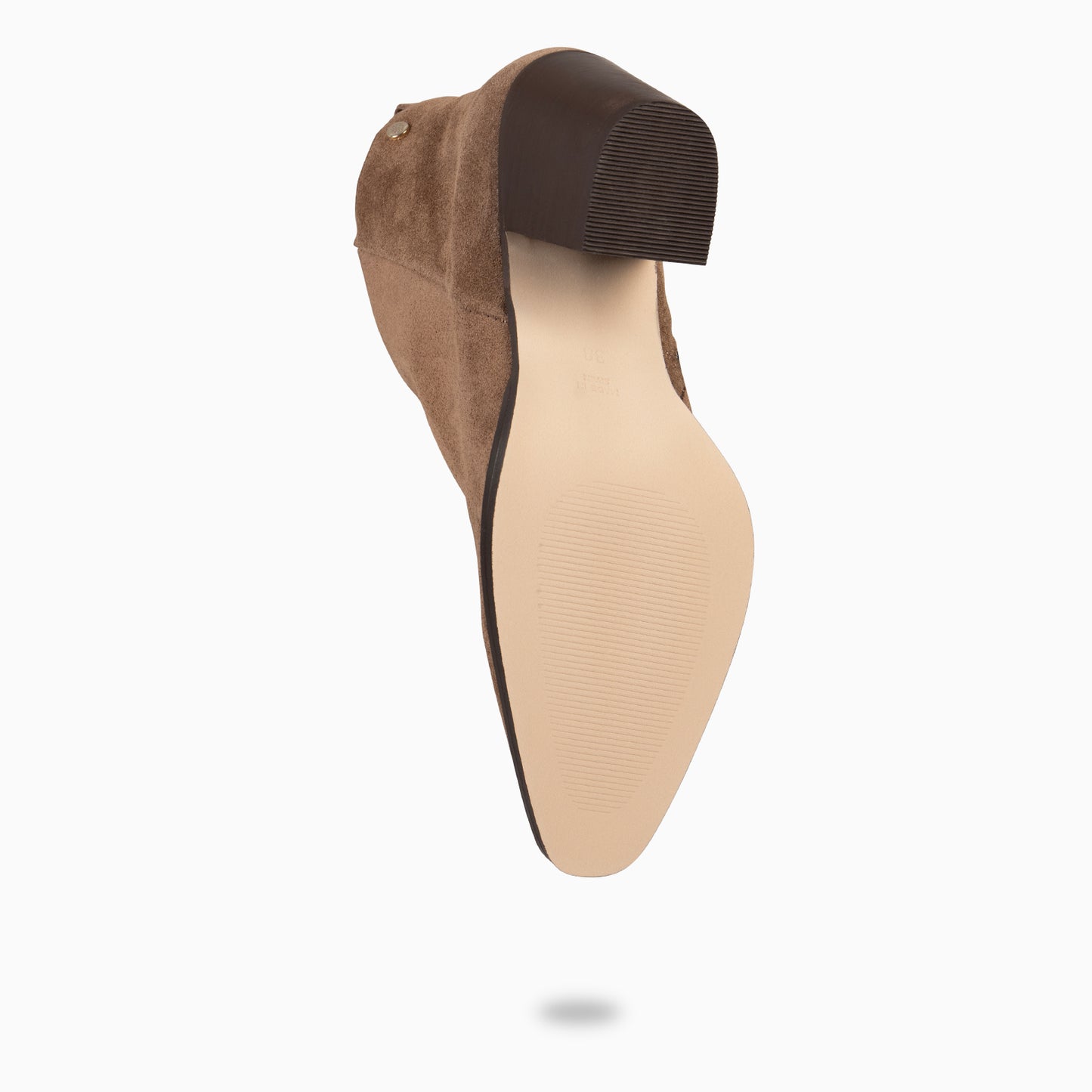 OLSEN – Botines de tacón ancho CAMEL