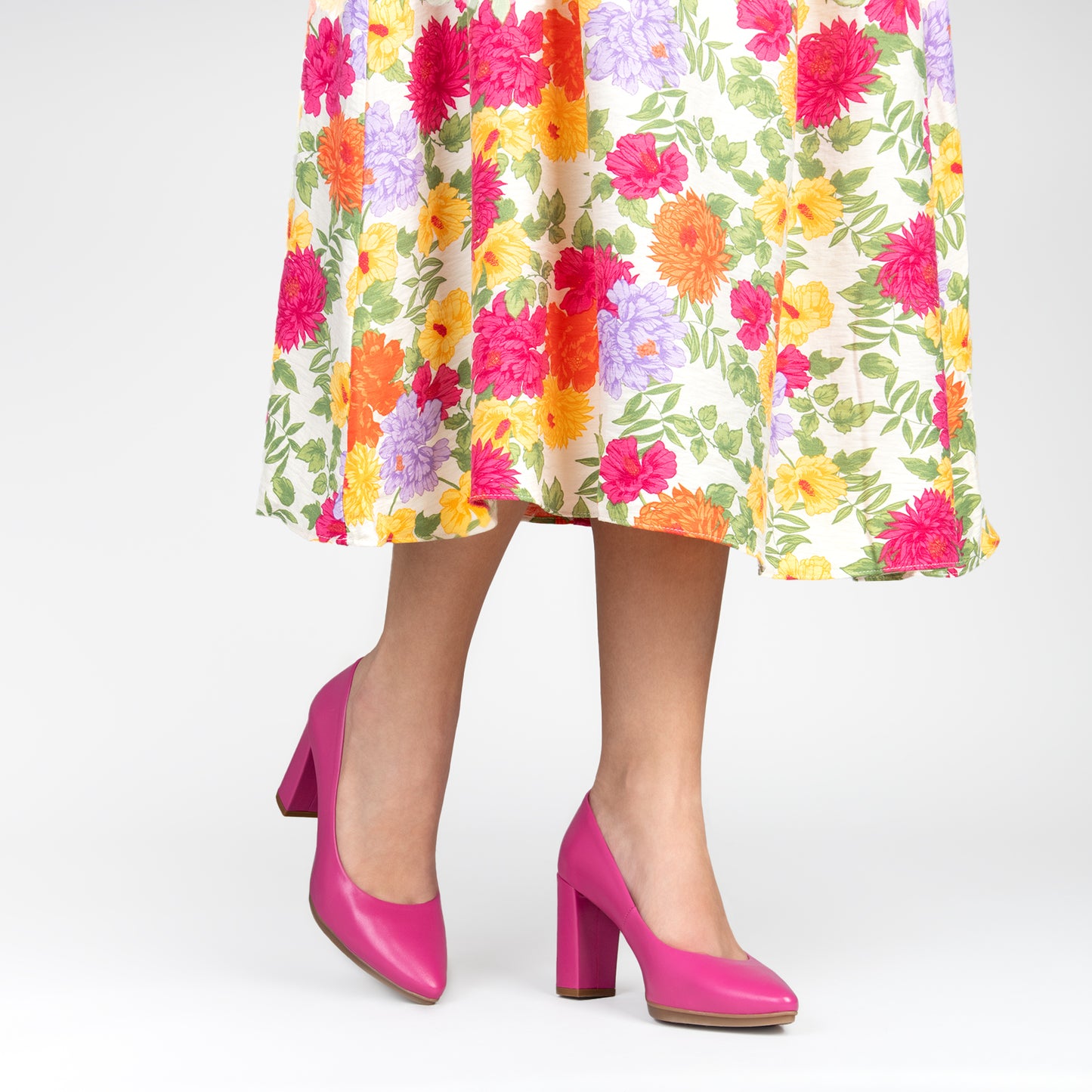 URBAN SALON - Sapatos de salto alto em couro napa FUCHSIA