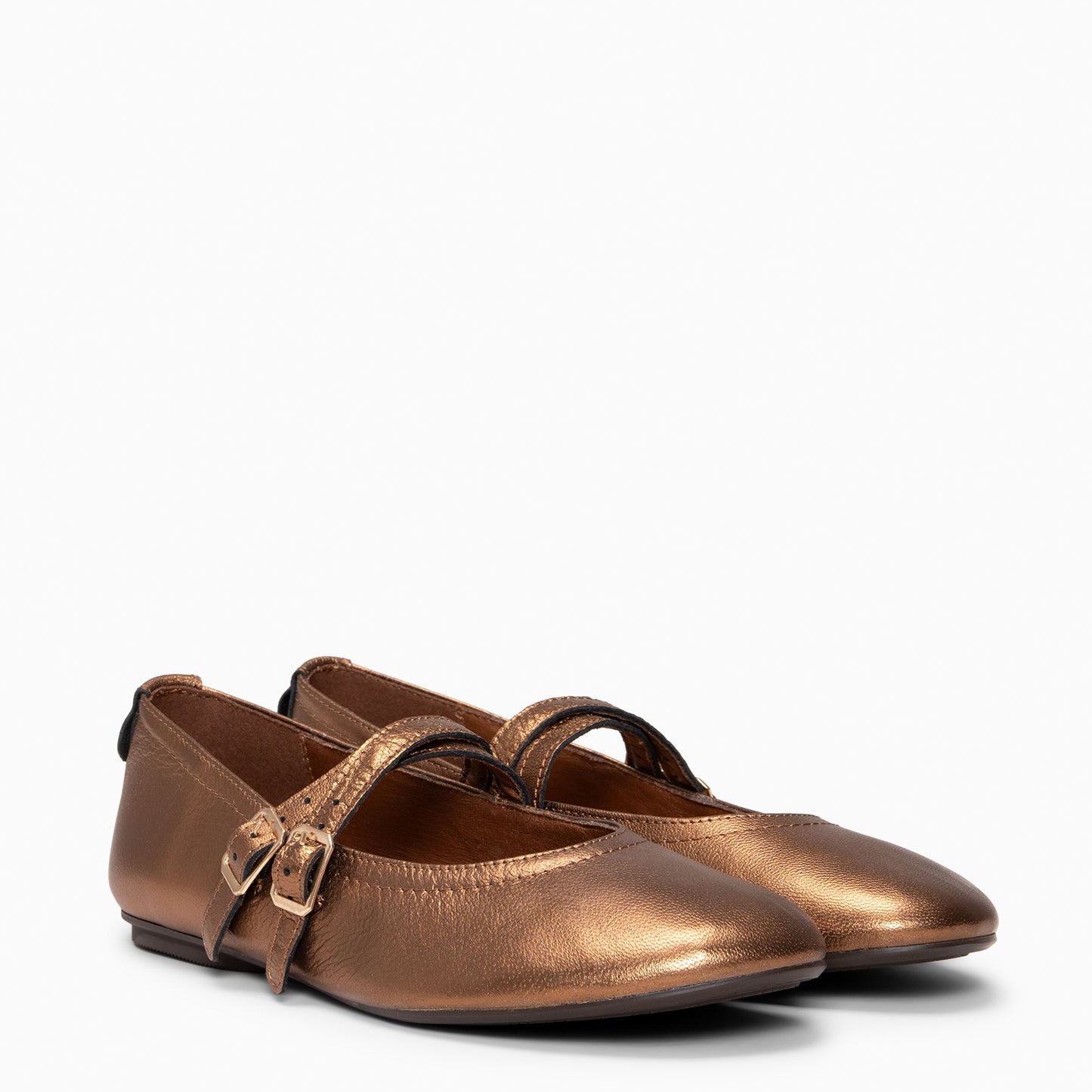 AMAPOLA - BAILARINA PLANA BARESOFT BRONCE
