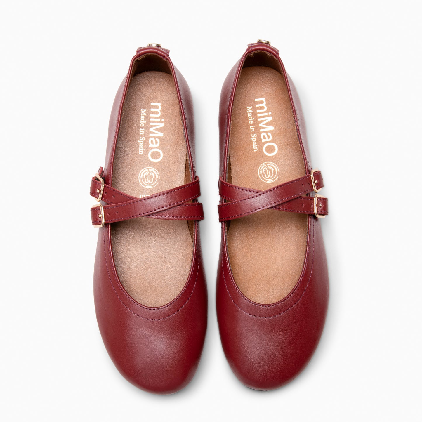 AMAPOLA - BAILARINA PLANA BARESOFT NAPA ROJO