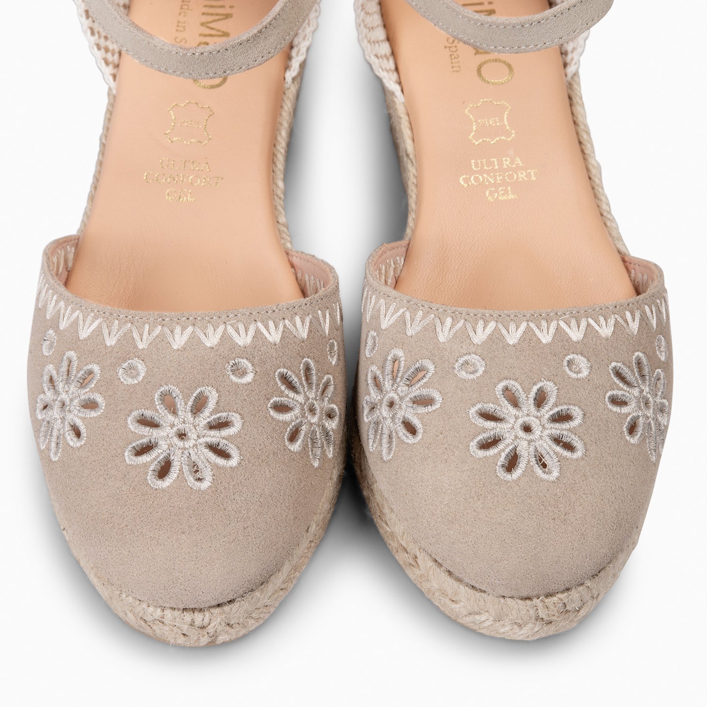 CASARES XS - Cuña bajo de esparto BEIGE