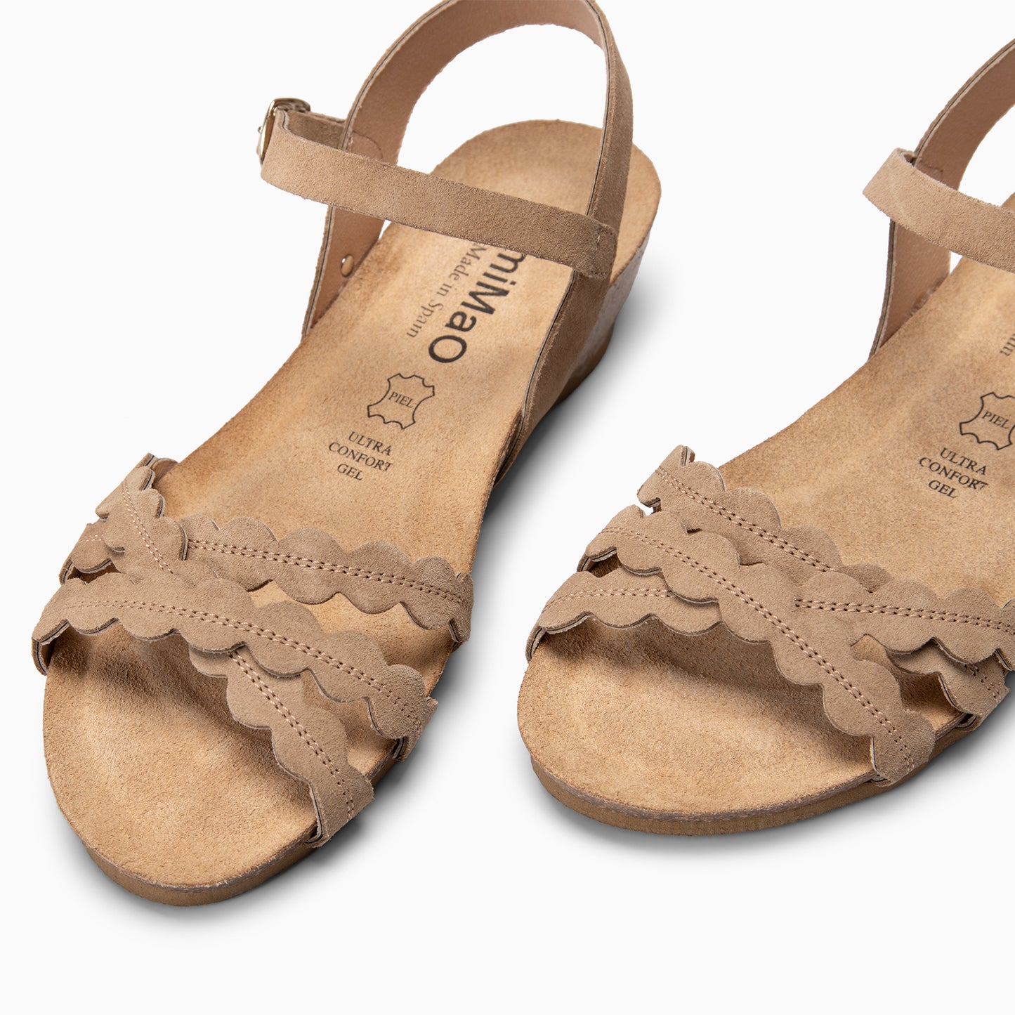 MALTA - SANDALIA BIO CON CUÑA BEIGE