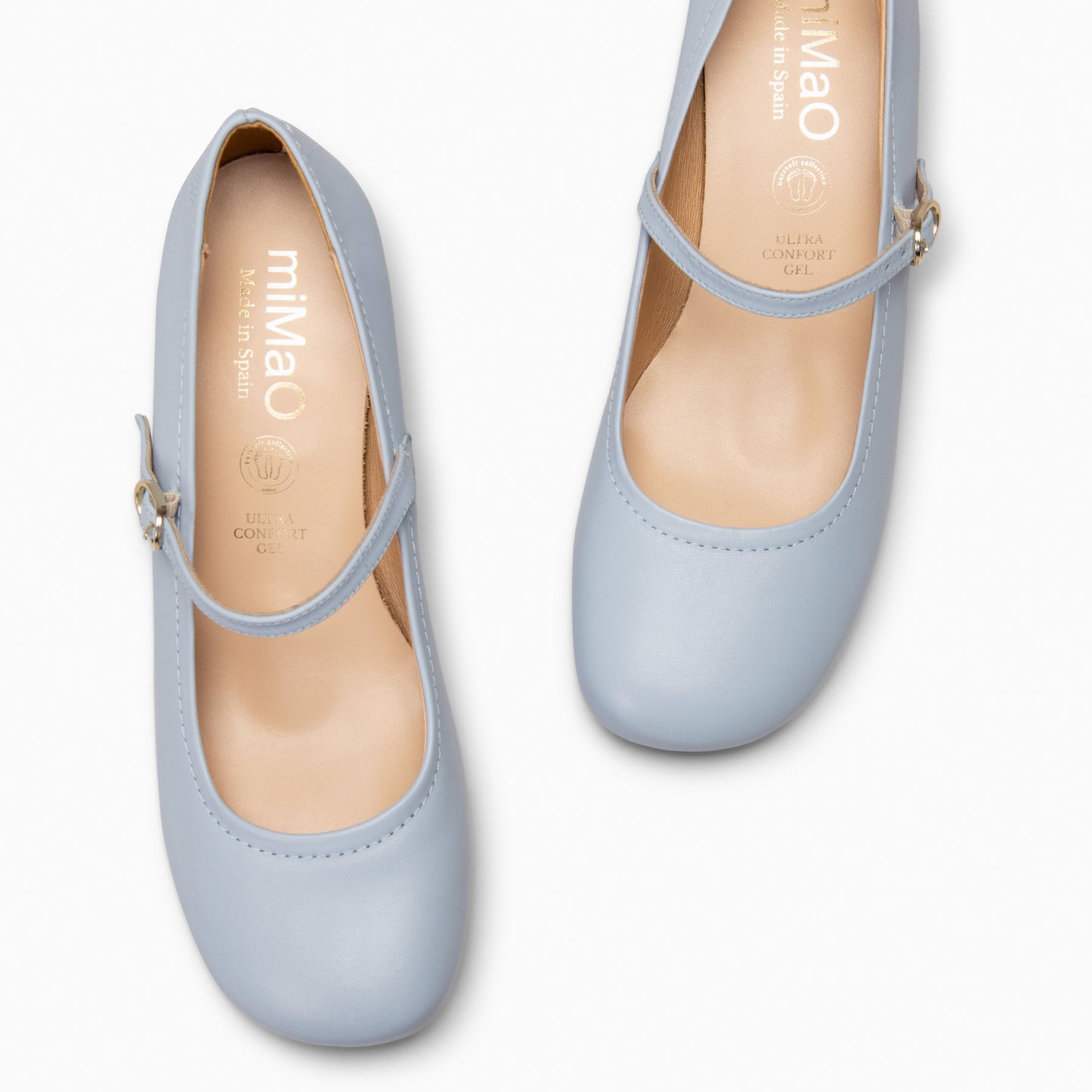 ROSALIA - Merceditas de tacón ancho de Piel BEIGE