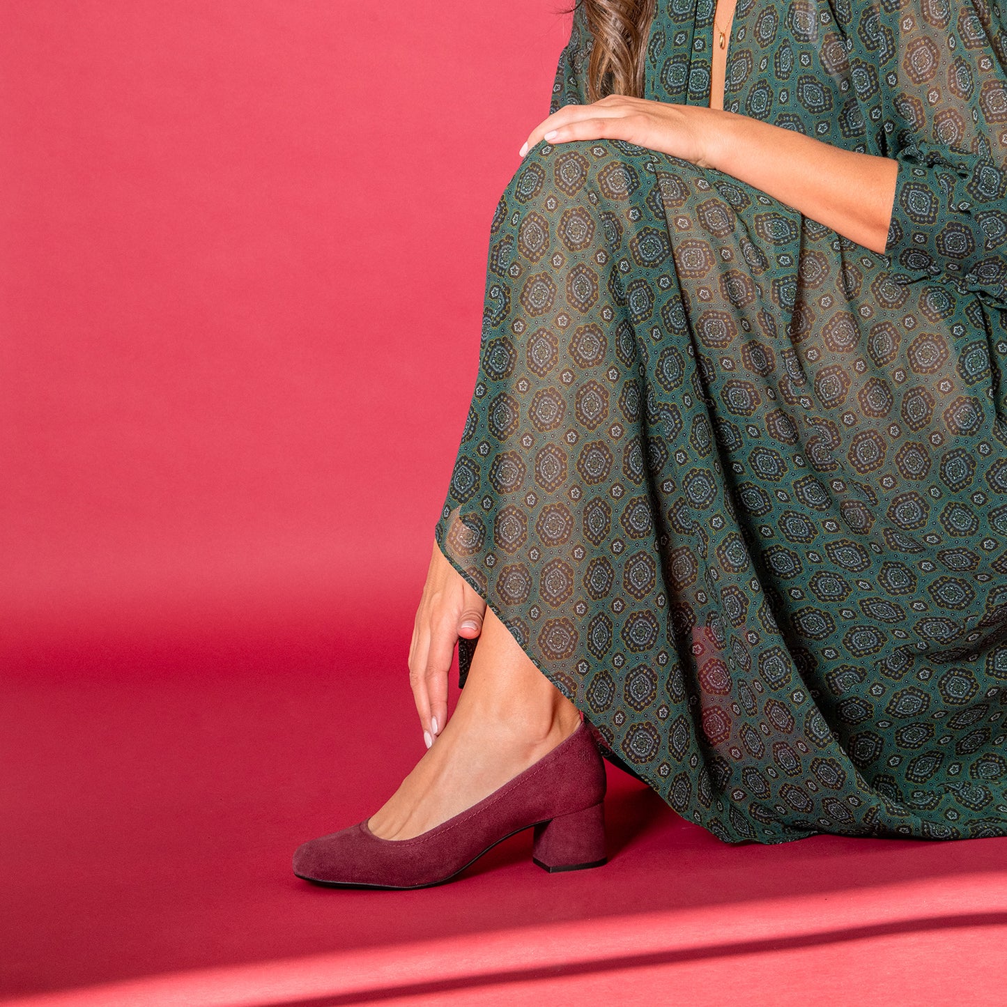 URBAN BARESOFT- Zapatos de salón de tacón ancho BURDEOS