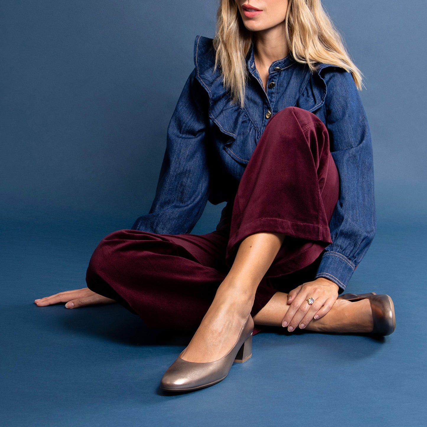 URBAN REDONDO SPLASH - Zapatos de tacón bajo PLATA VIEJA