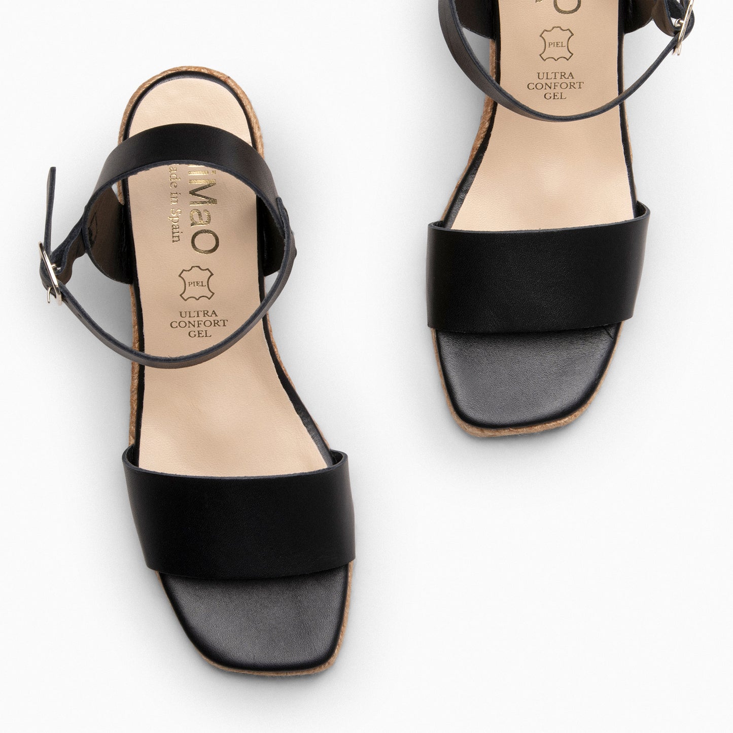 PALAMOS - Cunha de salto alto PRETA