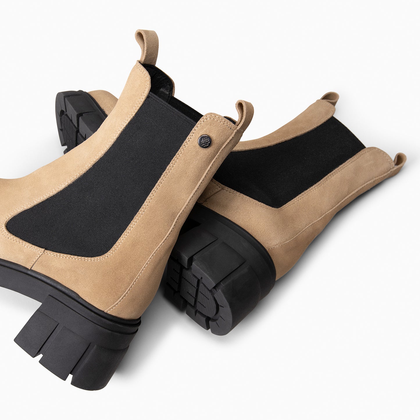 LUCIA - Botines Chelsea con plataforma BEIGE