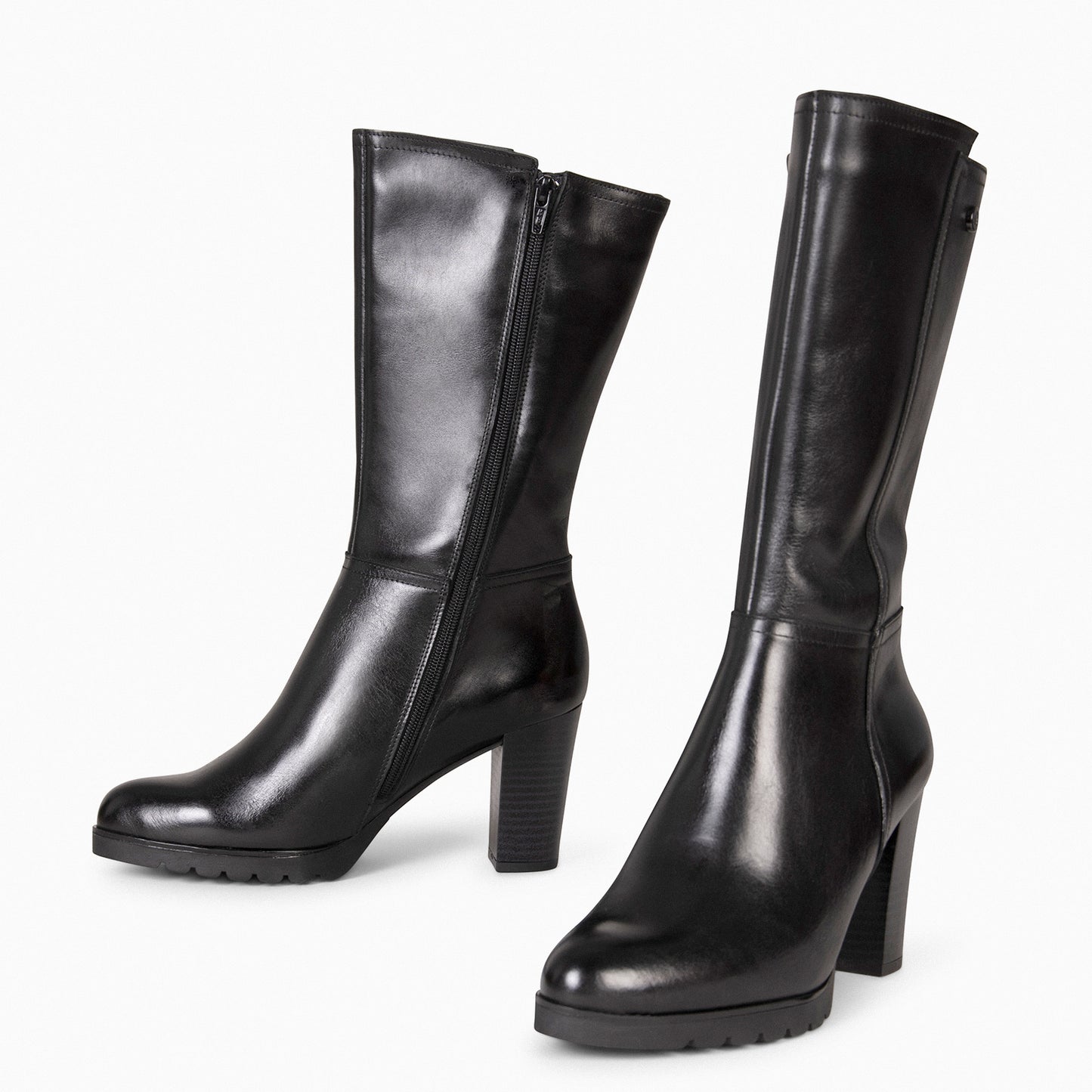 ARIANA – Botas de tacón y plataforma NEGRO