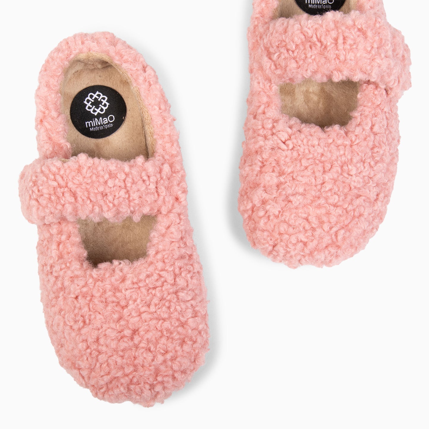 COZY DREAMS - Zapatillas de estar por casa con velcro ROSA