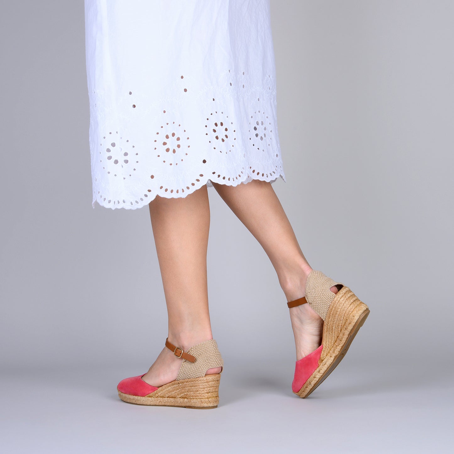 ALTEA - Cuñas de esparto bajas FUCSIA