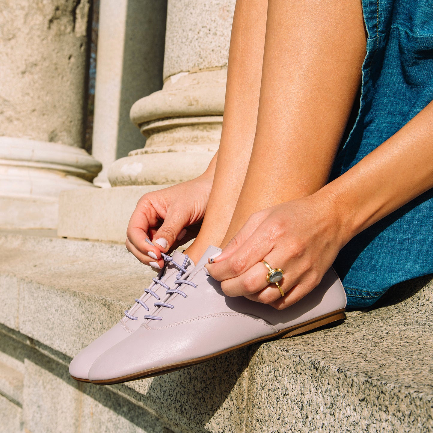 IRIA - Zapatillas Baresoft con Cordones Elásticos MALVA