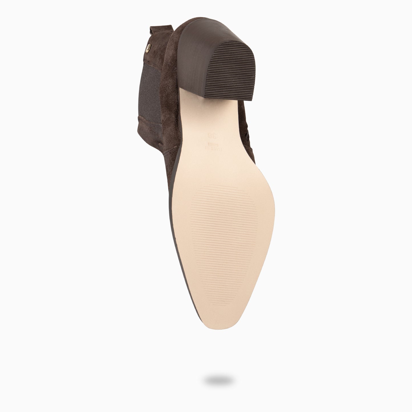 AMBER – Bottines à talons larges MARRON