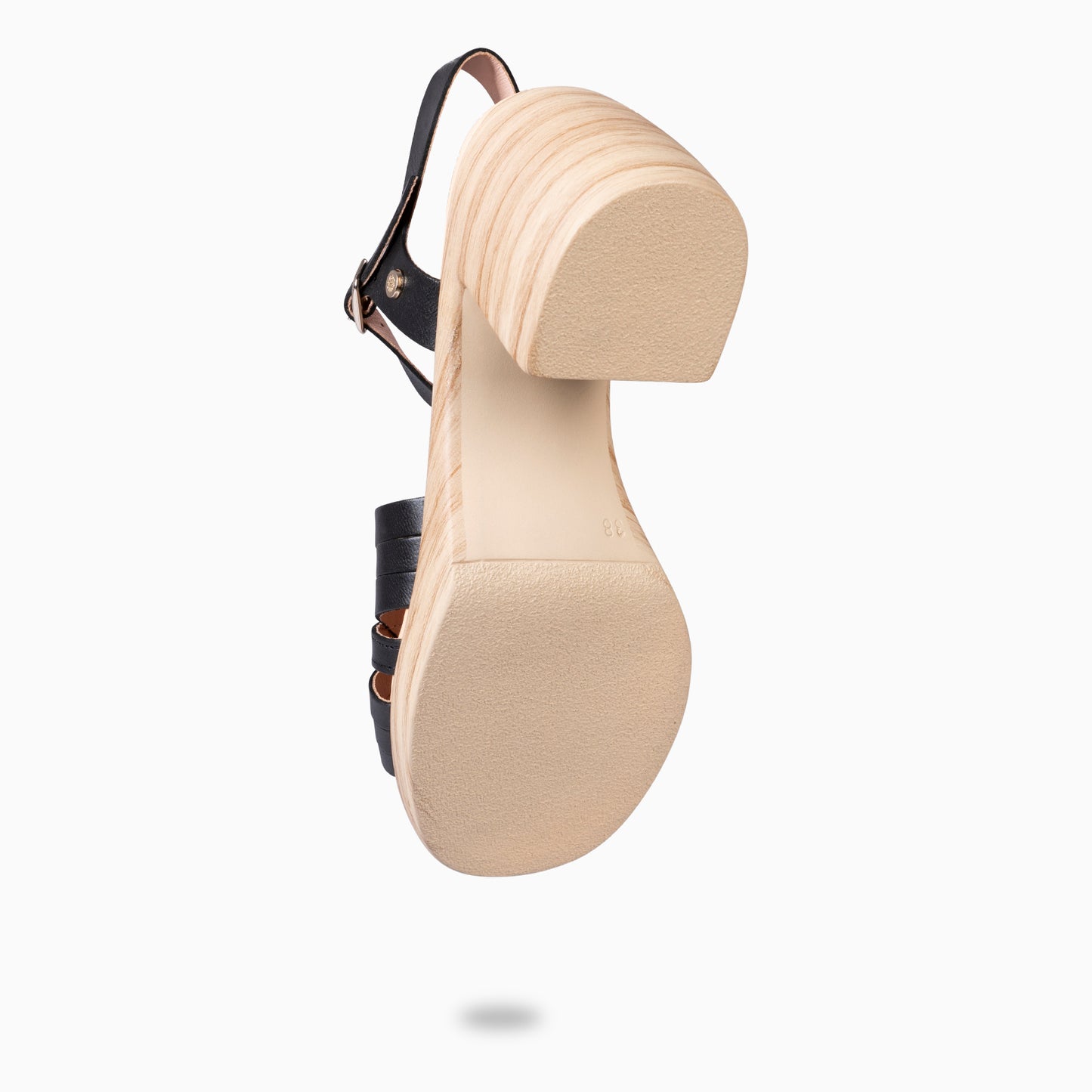 Lancy – sandalias casula de tacón NEGRO