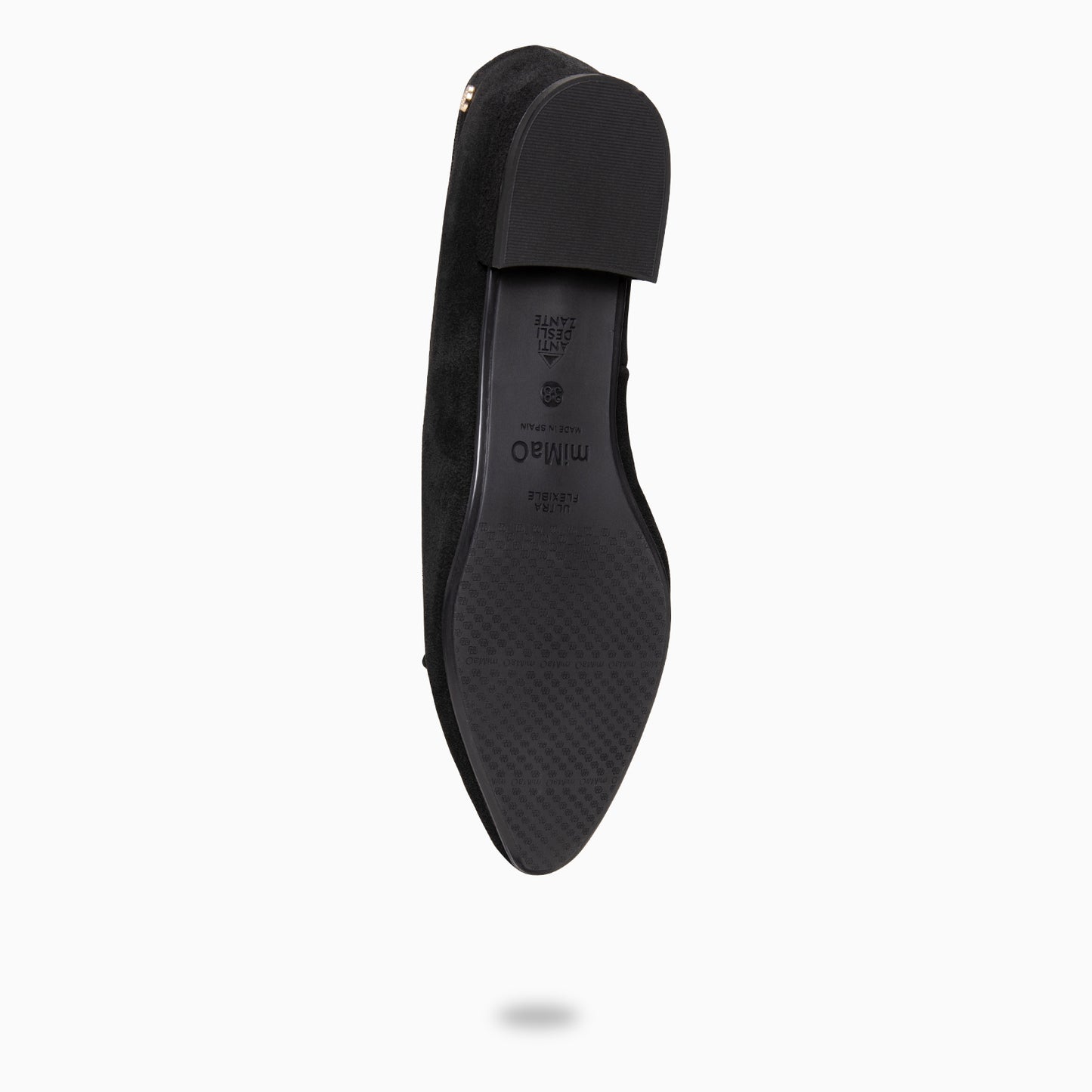ADISA – Mocasines de piel de serraje NEGRO