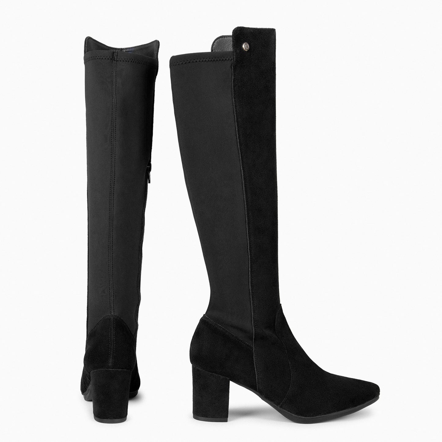 SUNSET – Botas con Tacón con elástico NEGRO