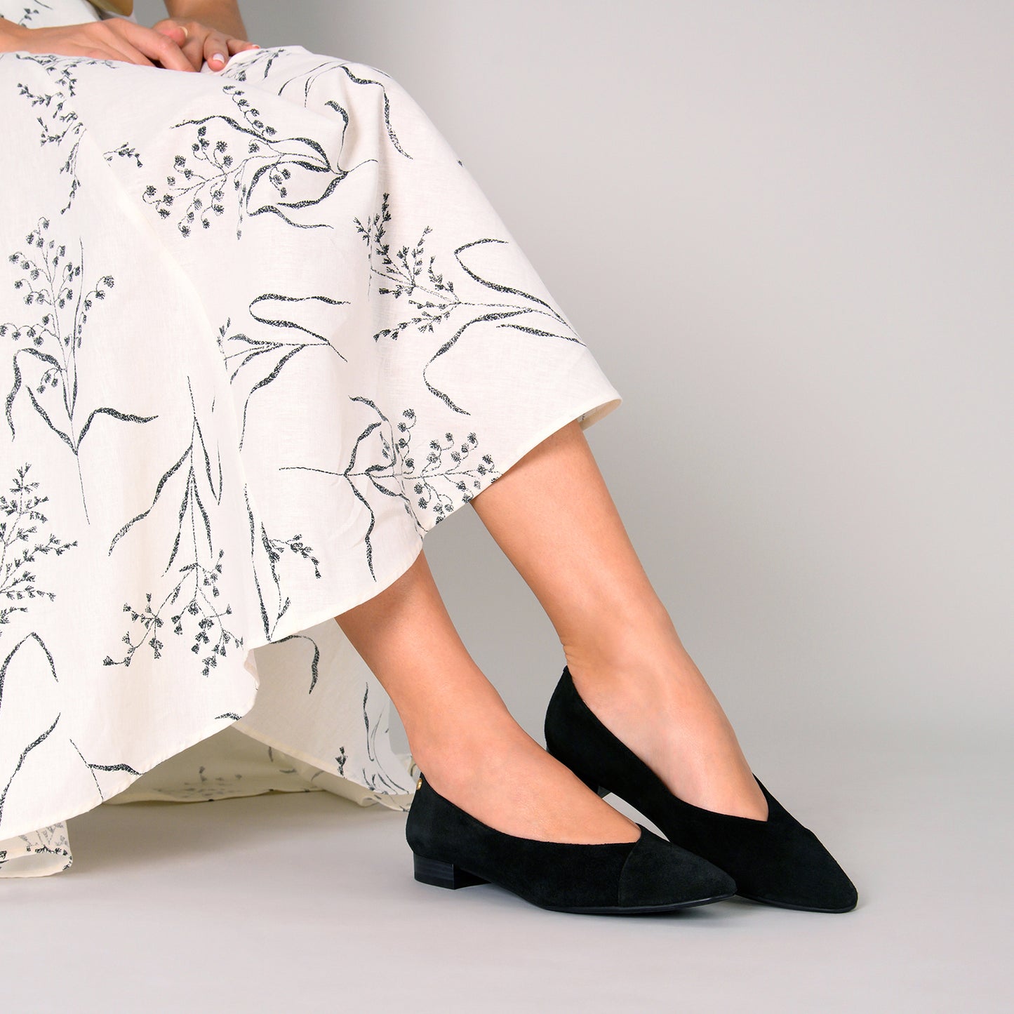 MARIE - Zapatos de tacón Bajo de punta fina MARRON