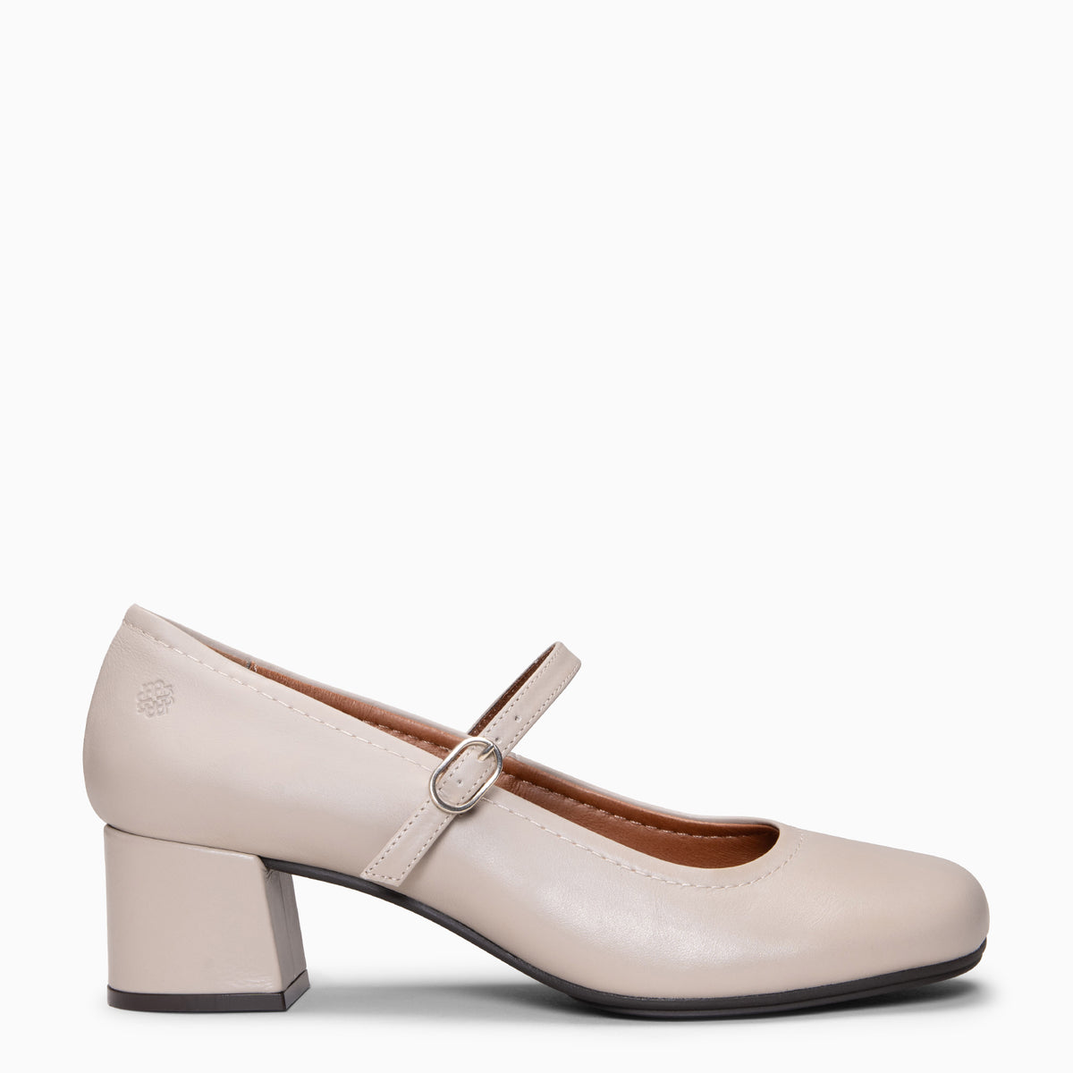 ROSALIA - mercedita de tacón ancho tipo barefoot BEIGE