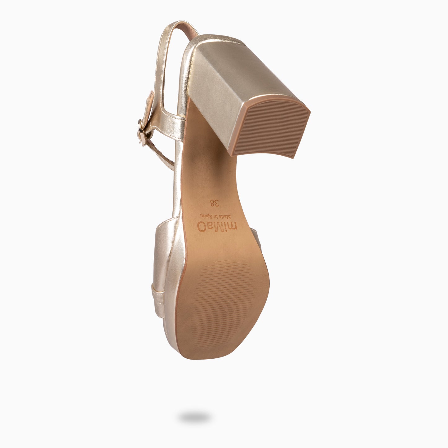 MICHELLE – ZAPATOS DE TACÓN ALTO ANCHO PLATINO