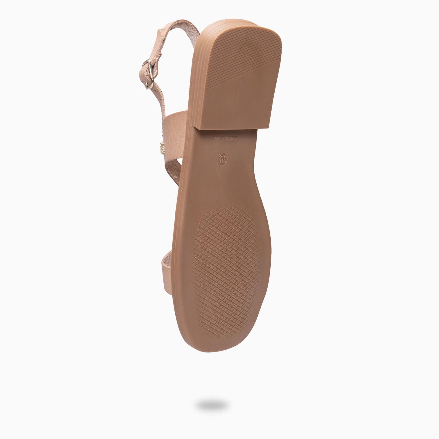 HELIA - Sandalias planas de piel TAUPE