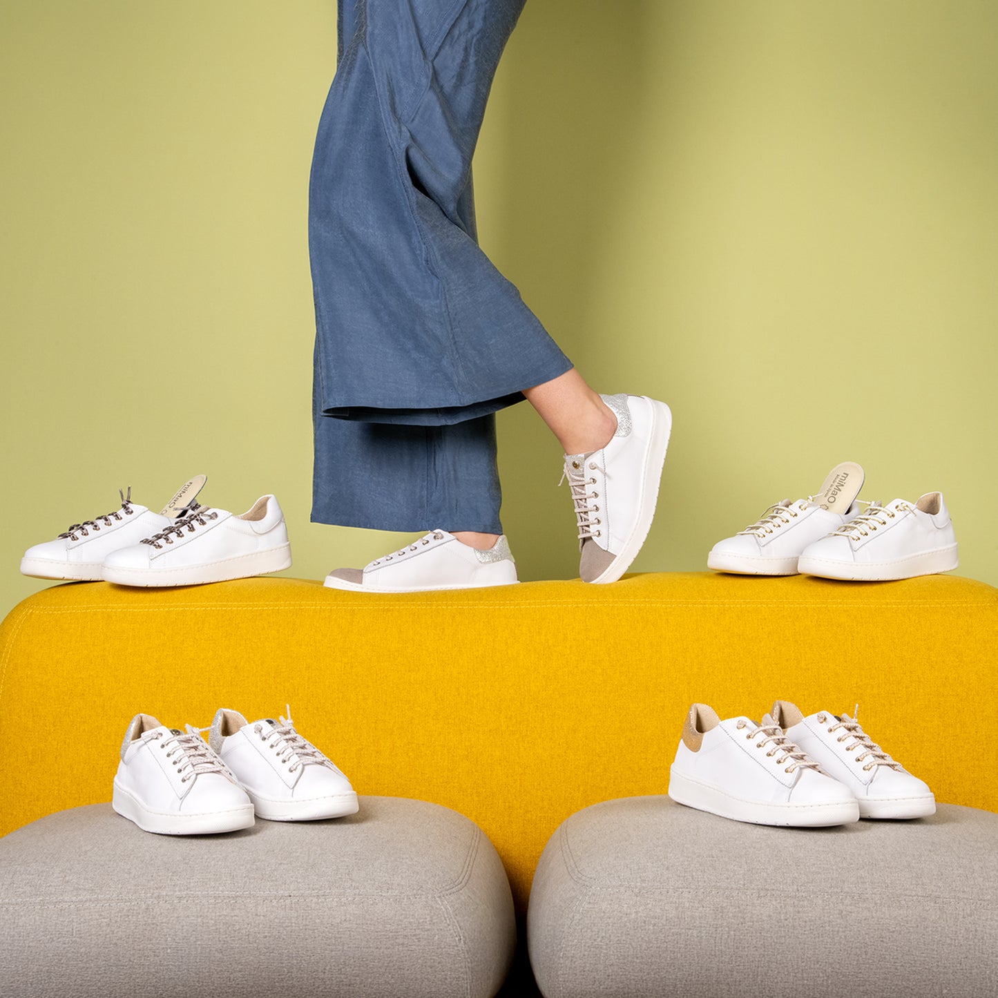 NANTES - Zapatillas Elegantes PLATA BLANCO