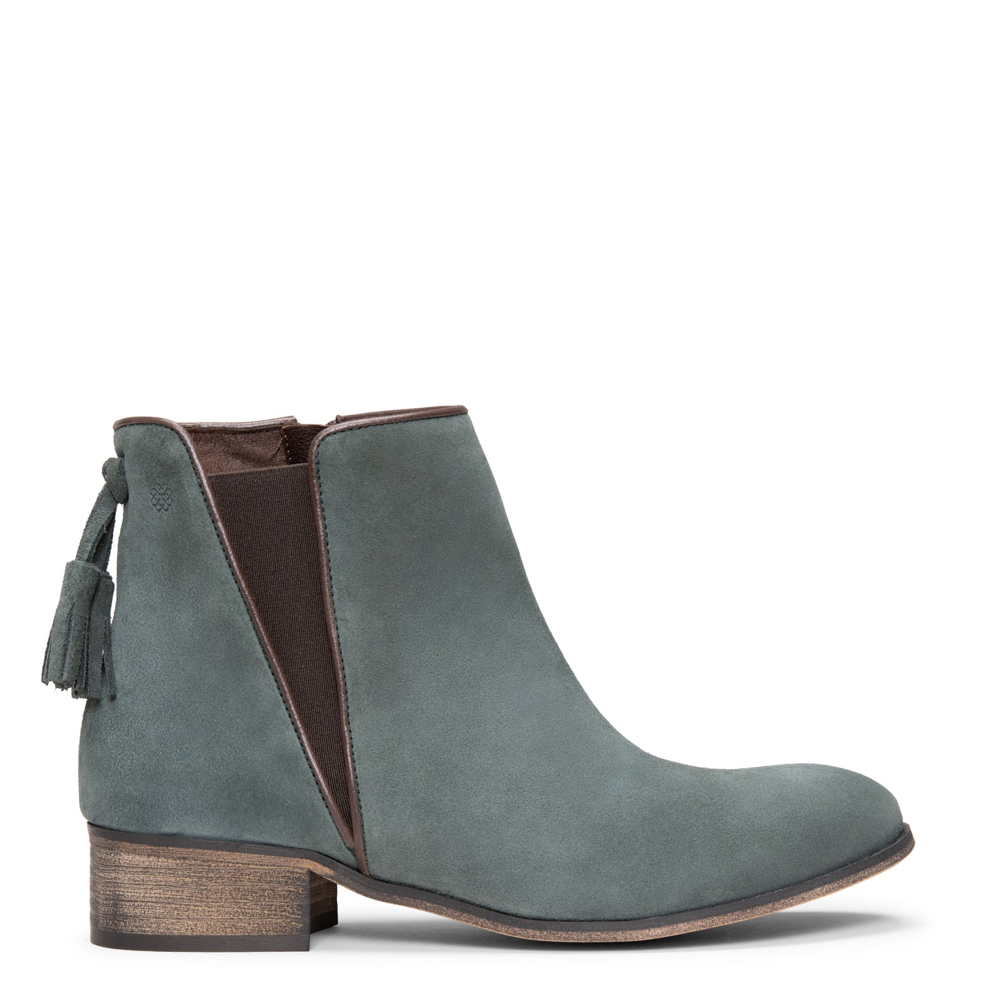LEIRE - Botines Chelsea de serraje hidrófugo VERDE