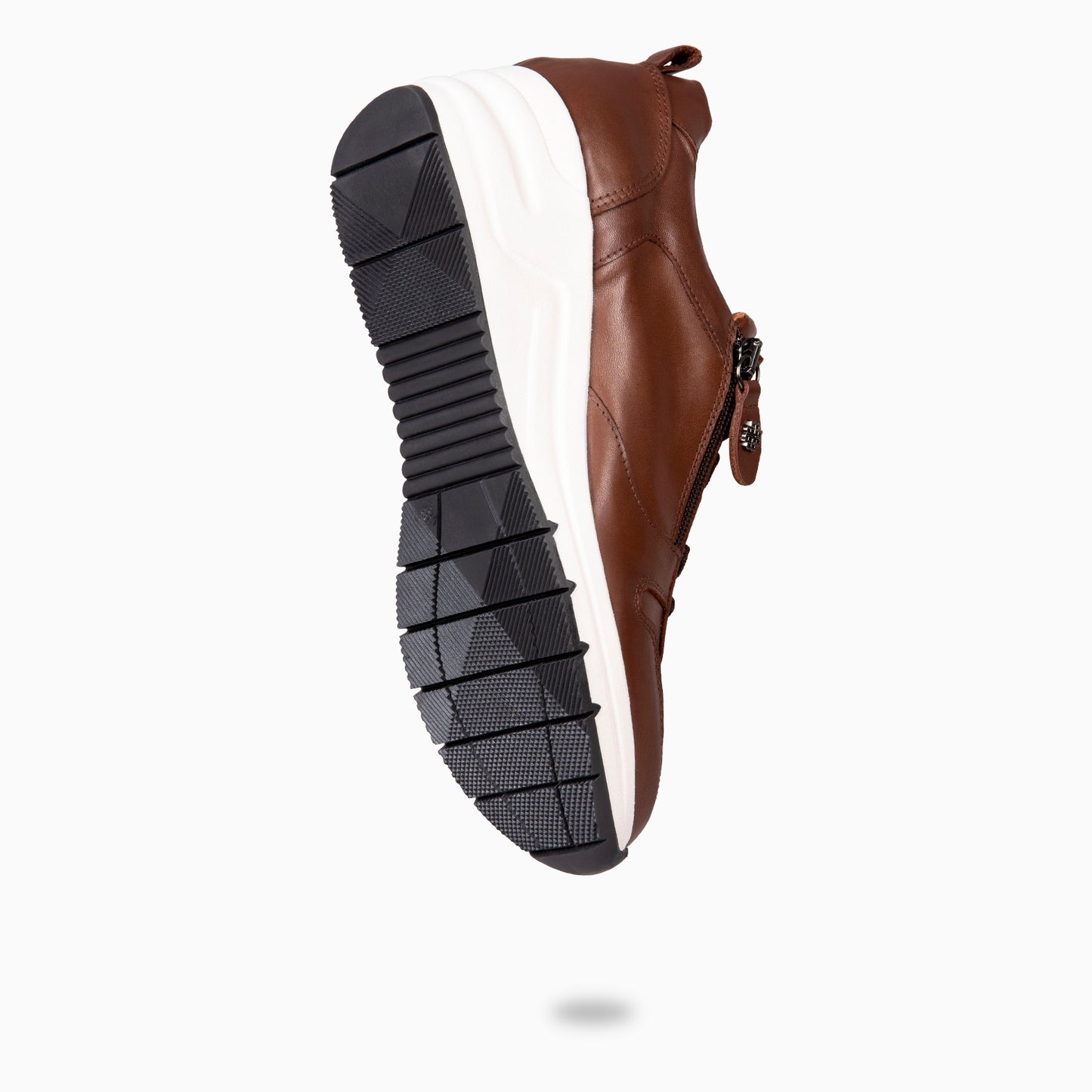 NIMES – Chaussures de sport MARRON avec décoration zippée