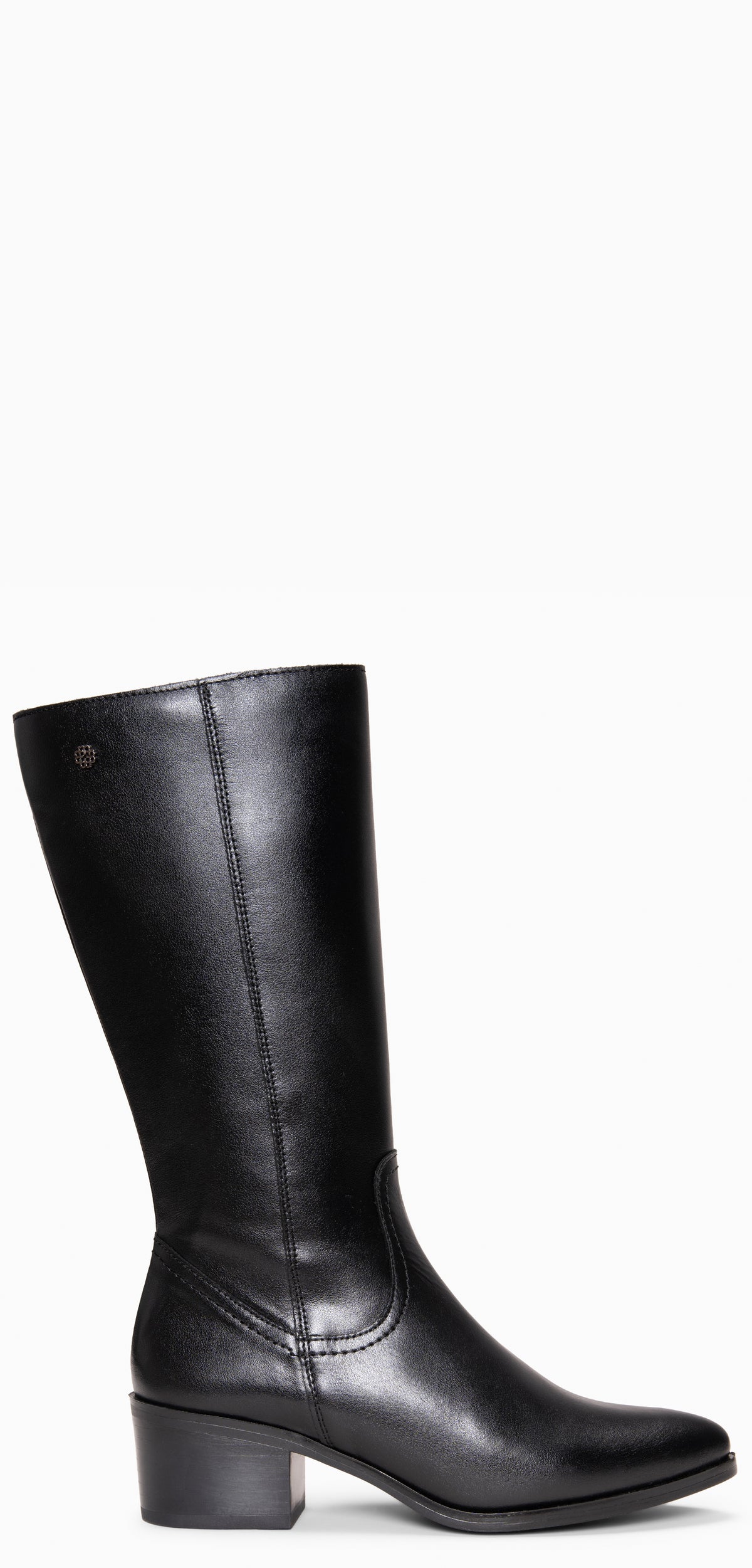 MARINA - Botas de caña media de piel NEGRO
