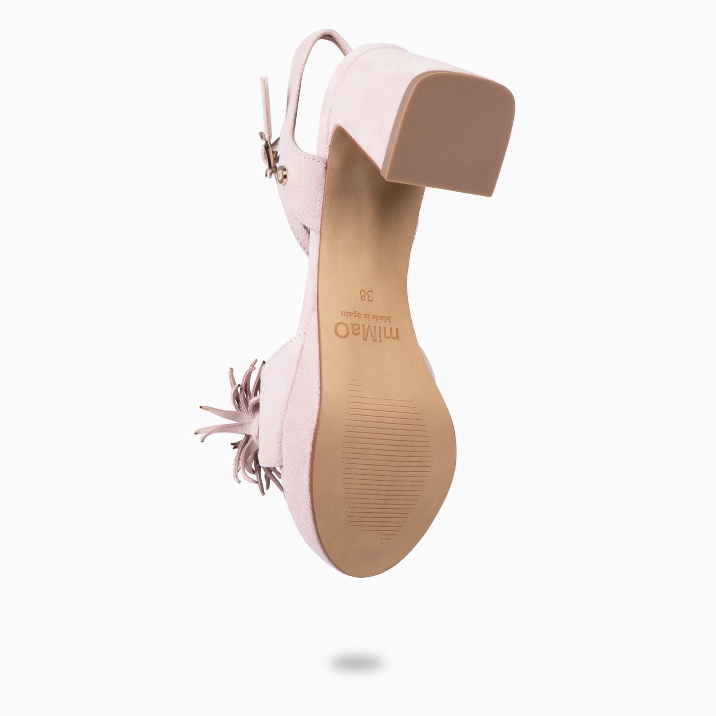 POMPÓN - Sandalias de tacón de vestir NUDE