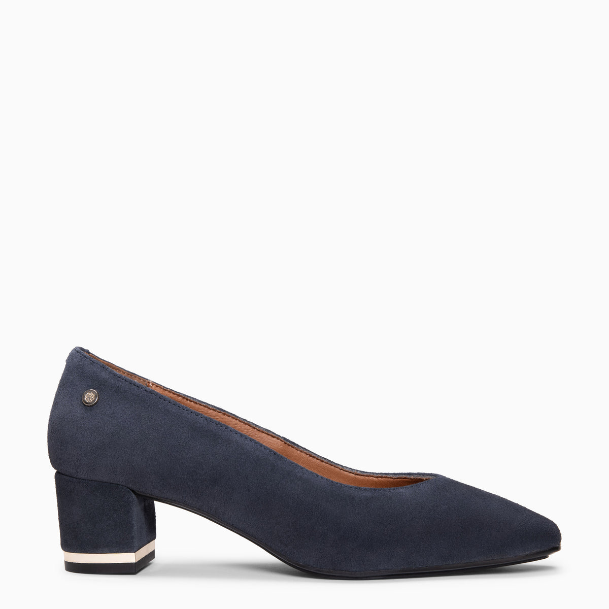DORI - Zapato de tacón con detalle dorado MARINO