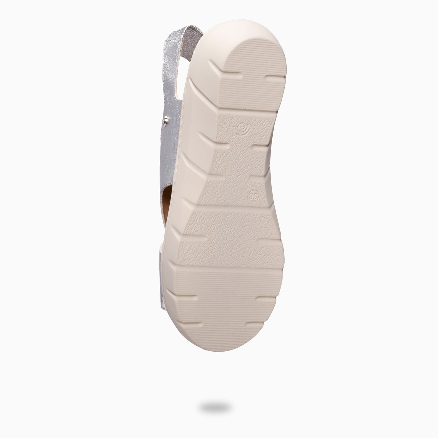 LUPÉ - Sandalias destalonadas con plantilla extraíble PLATA