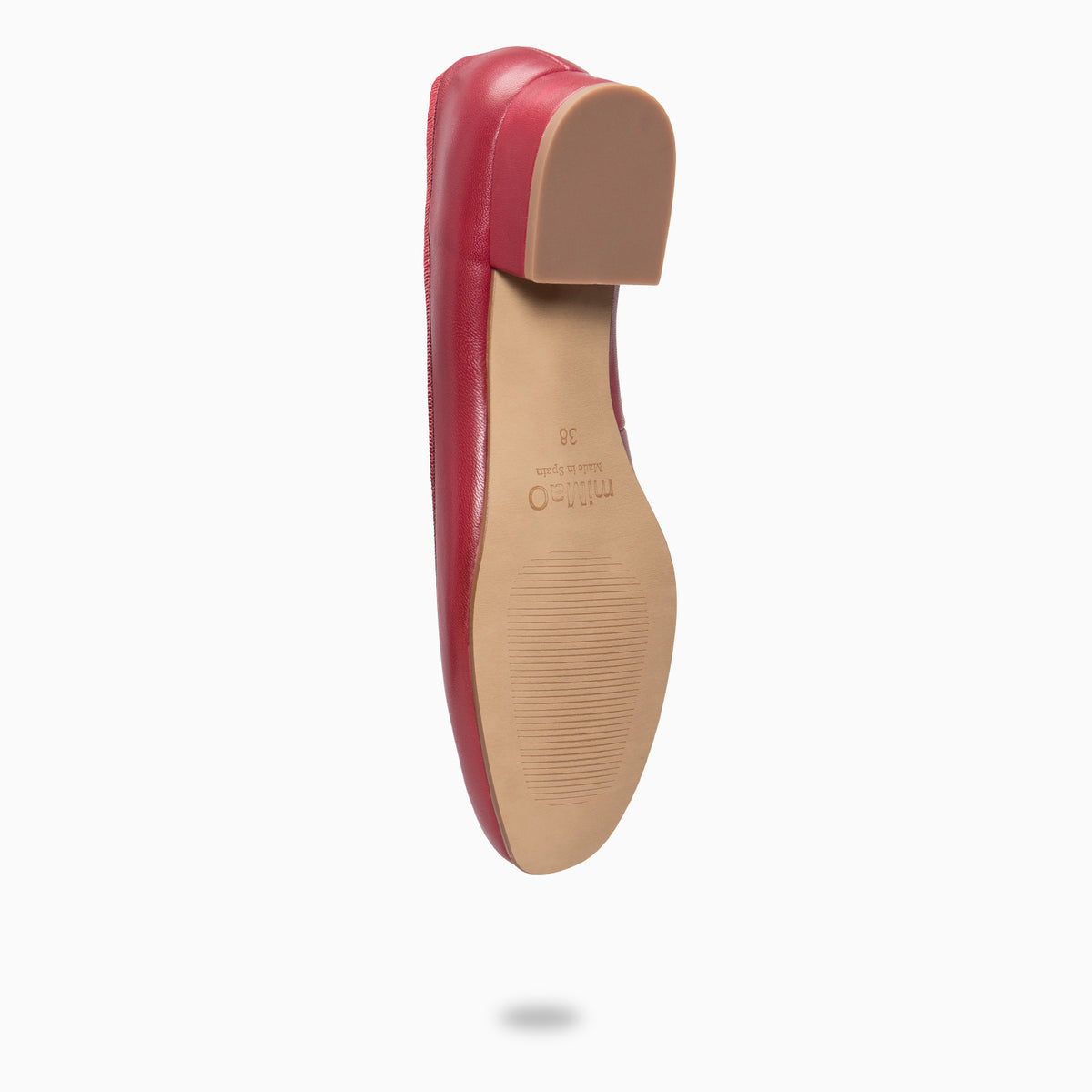 ALEXA - Bailarinas de tacón bajo de piel ROJO