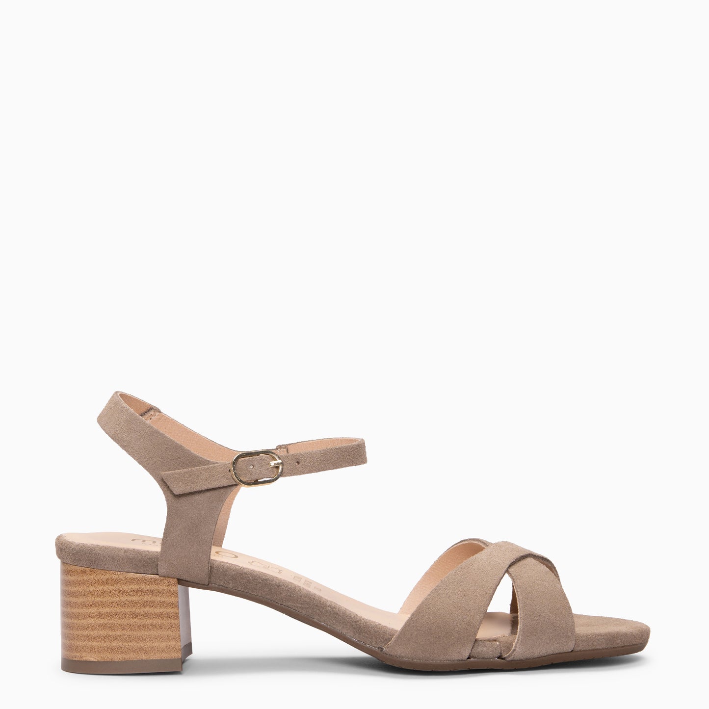 ORIANA - Sandalias de tacón de ante TAUPE