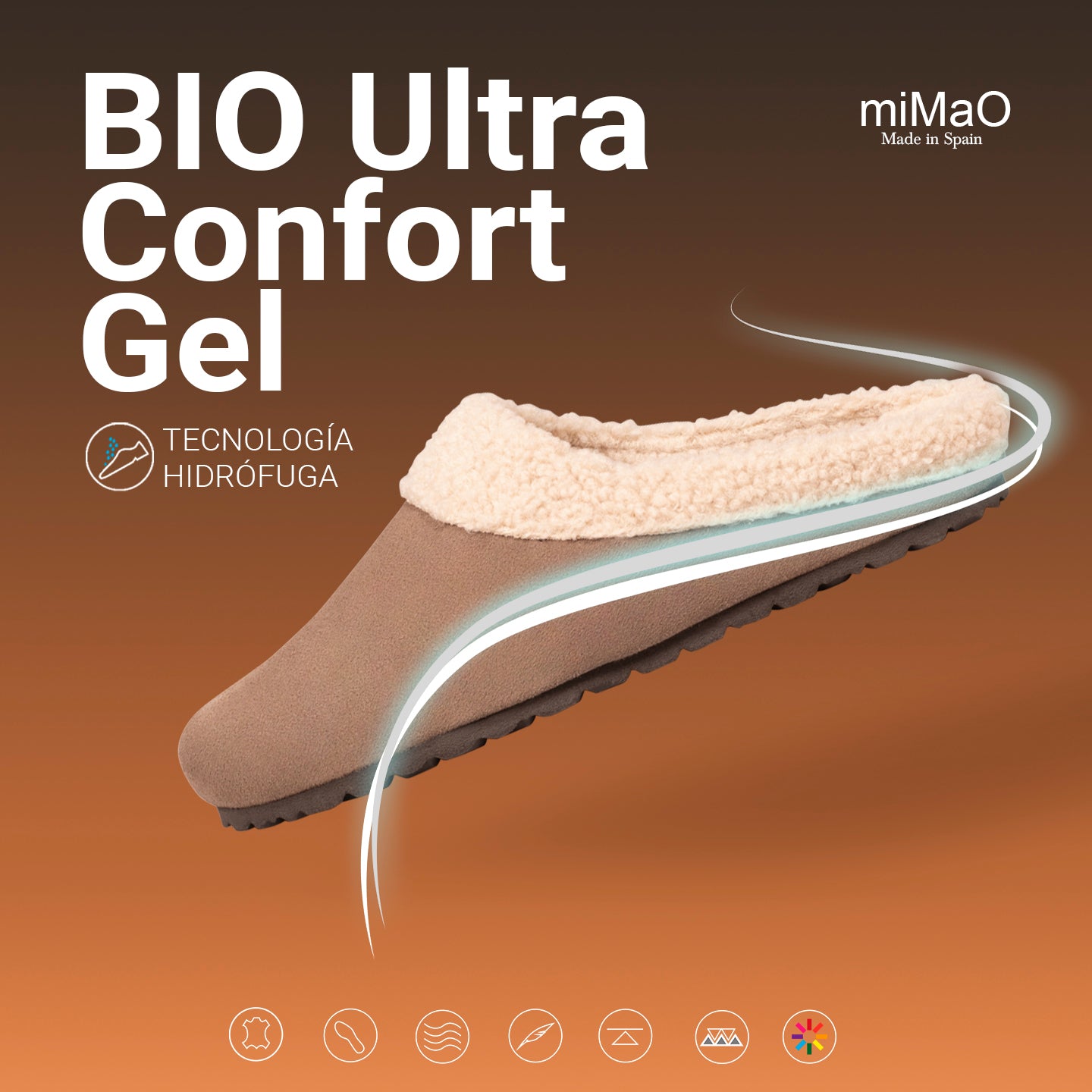 DREAM HOME Chinelos de shearling para homens TAUPE