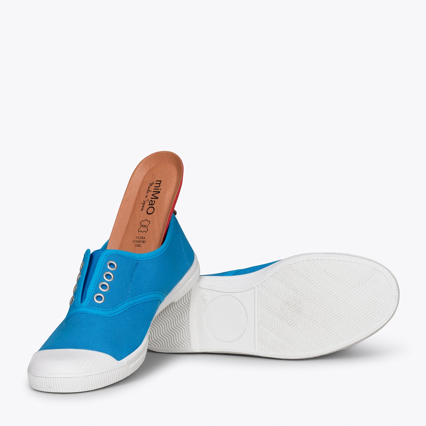 WAY Zapatillas sin cordones de lona AZUL