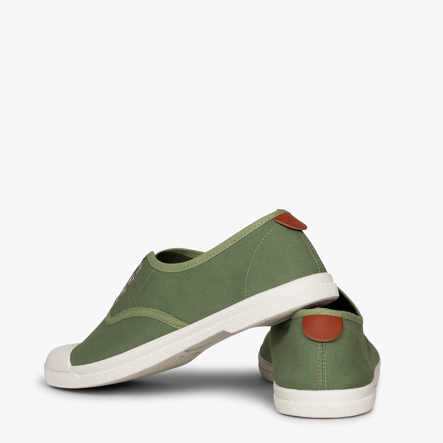 WAY Zapatillas sin cordones de lona KAKI