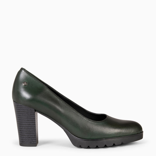 URBAN TREND - Escarpins décontractés en cuir VERT