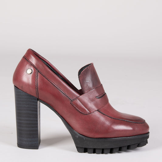 TREND – Mocasín con tacón y plataforma MARINO