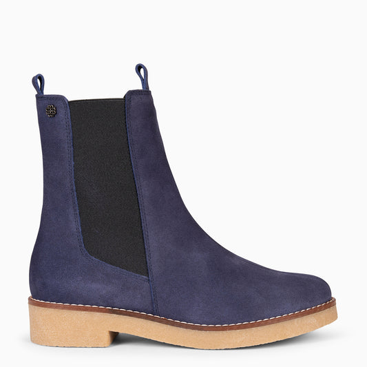 PORTLAND – Bottines Chelsea en cuir MARINO