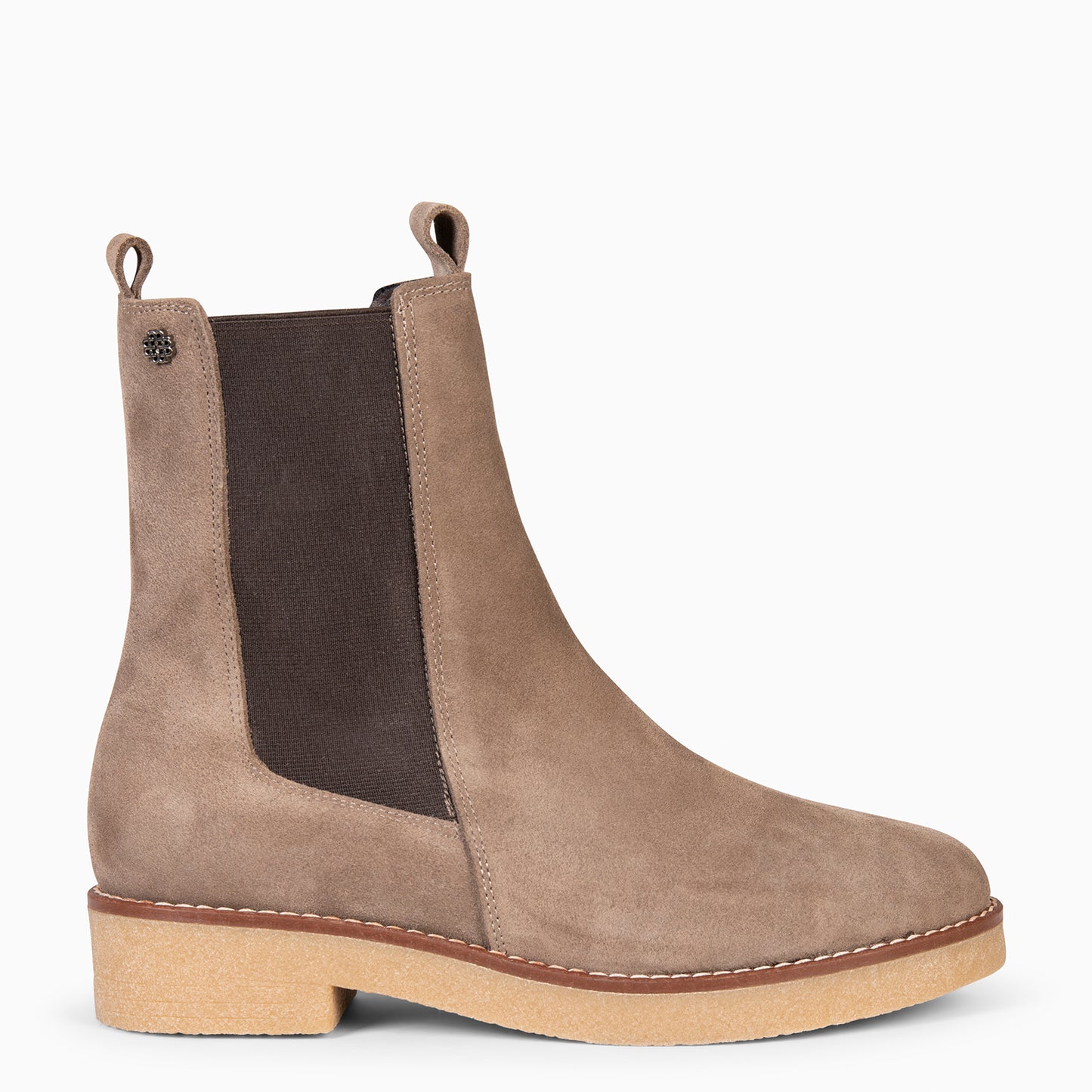 PORTLAND – Bottines Chelsea en cuir TAUPE