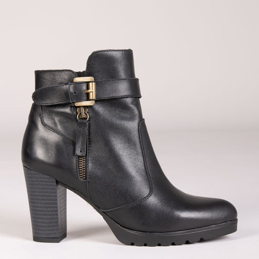 MILEY - Bottines en cuir pour femme CUIR