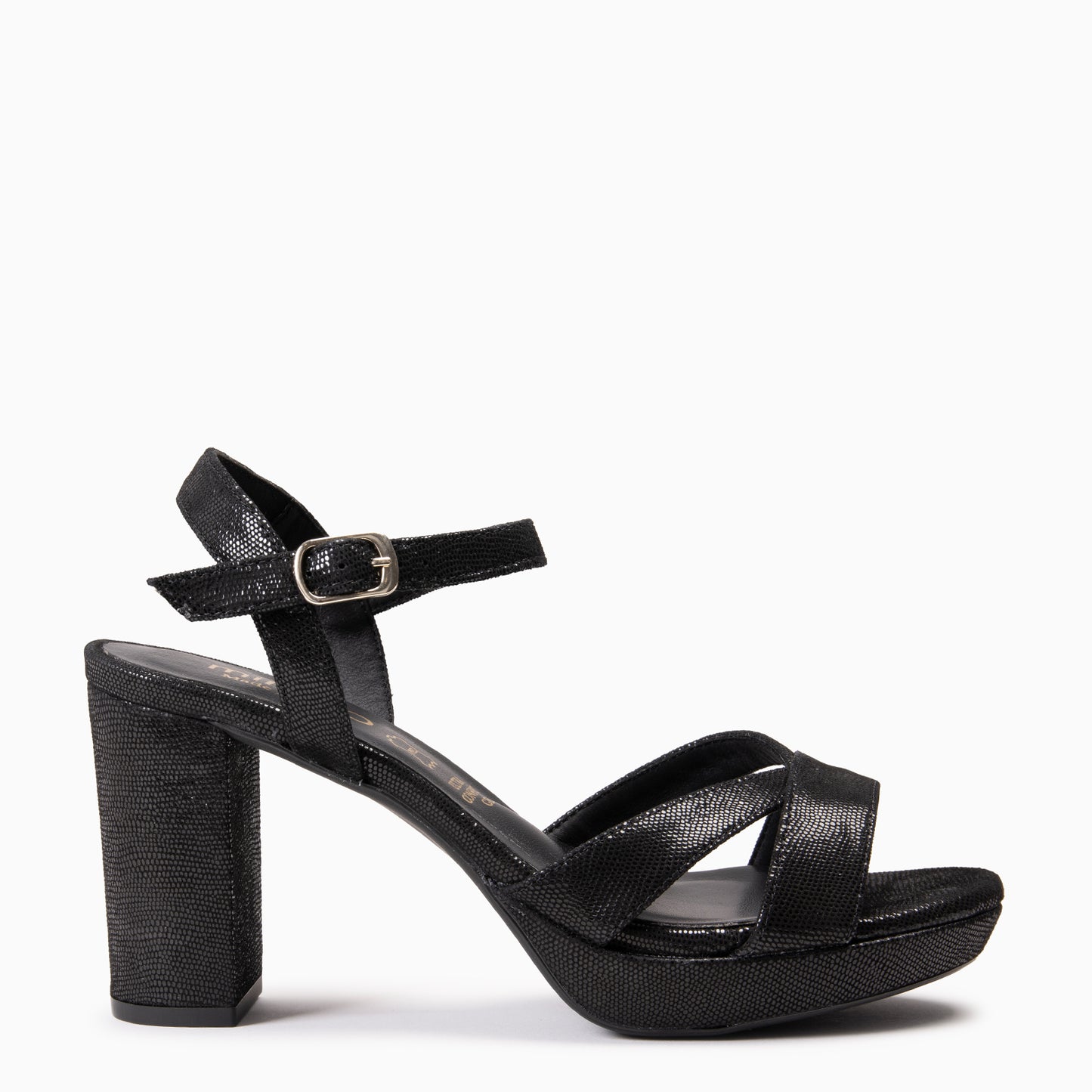 PARIS – Sandalias de fiesta con tacón alto y plataforma NEGRO FANTASY