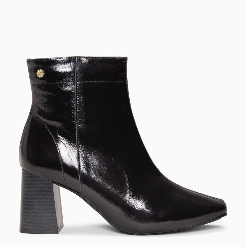 LIPPA - Botines de tacón alto de charol NEGRO