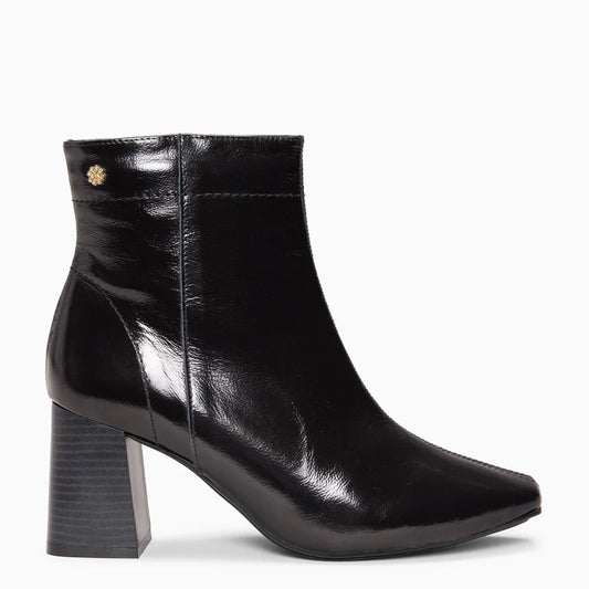 LIPPA - Botines de tacón alto de charol NEGRO