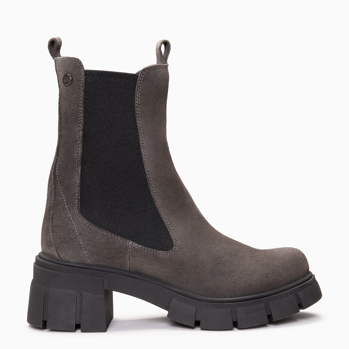 LUCIA - Botines Chelsea con plataforma GRIS