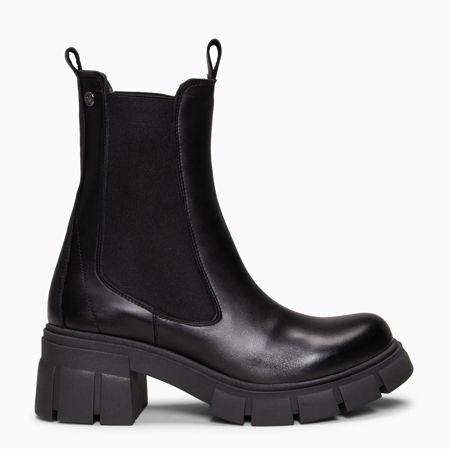 LUCIA - Botines Chelsea con plataforma NEGRO